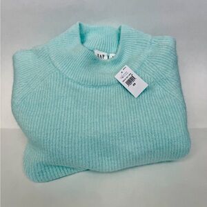 GAP Women's Light Blue Turtleneck Sweater